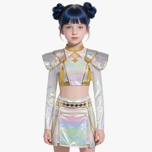 Holographic Gold Kids Costume